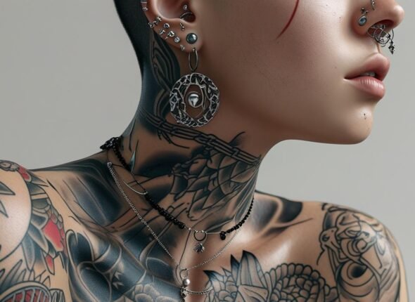 PESSOA CHEIA DE TATUAGENS E PIERCINGS HORRIVEIS